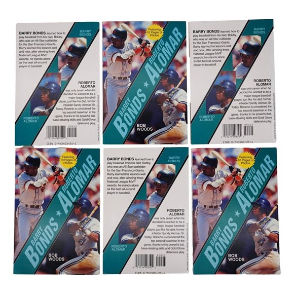 Barry Bonds Roberto Alomar by Bob Woods Featuring 10 pages of Photo - Bundle of - Picture 4 of 5